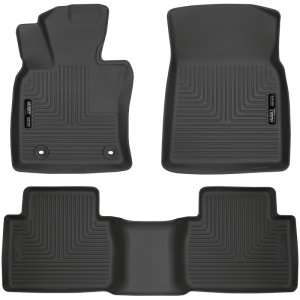 Toyota Camry Floor Liners - Front + Second Seat - Husky Liners - Weatherbeater - Black - 2018